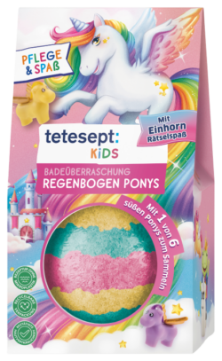 Badeüberraschung Regenbogenpony